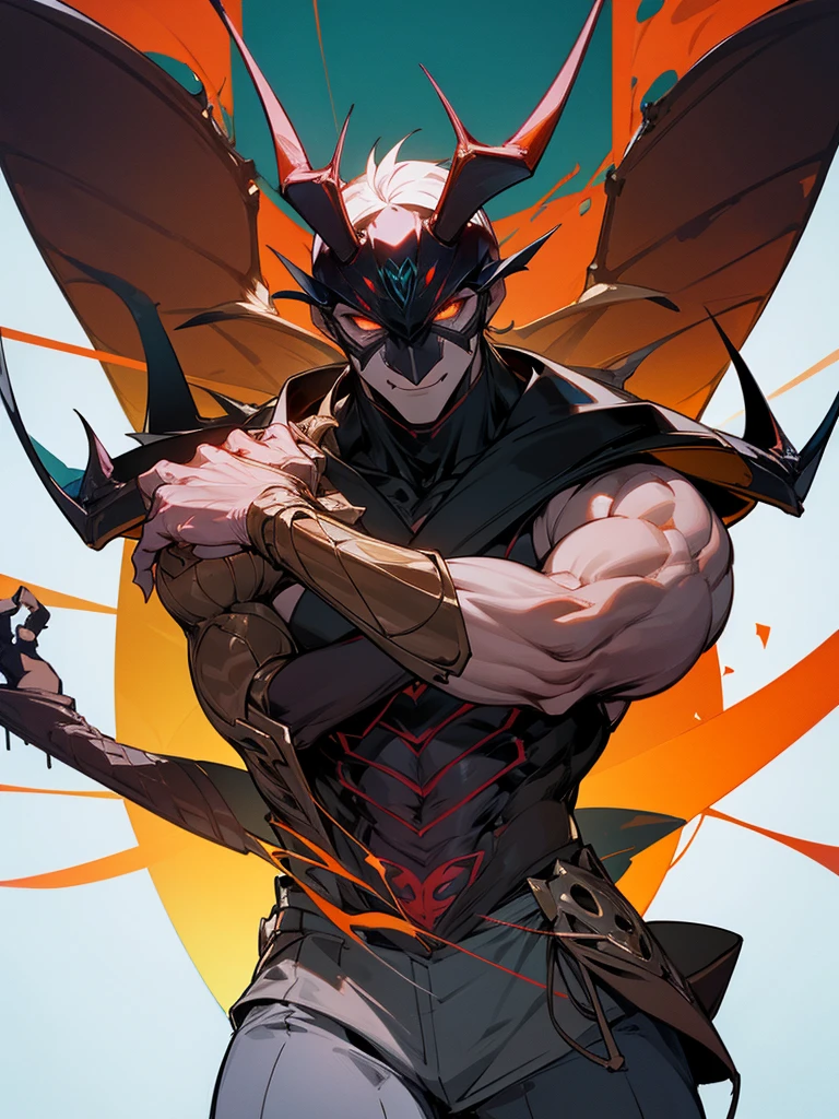 Humanoid stag beetle as a male DC super villain