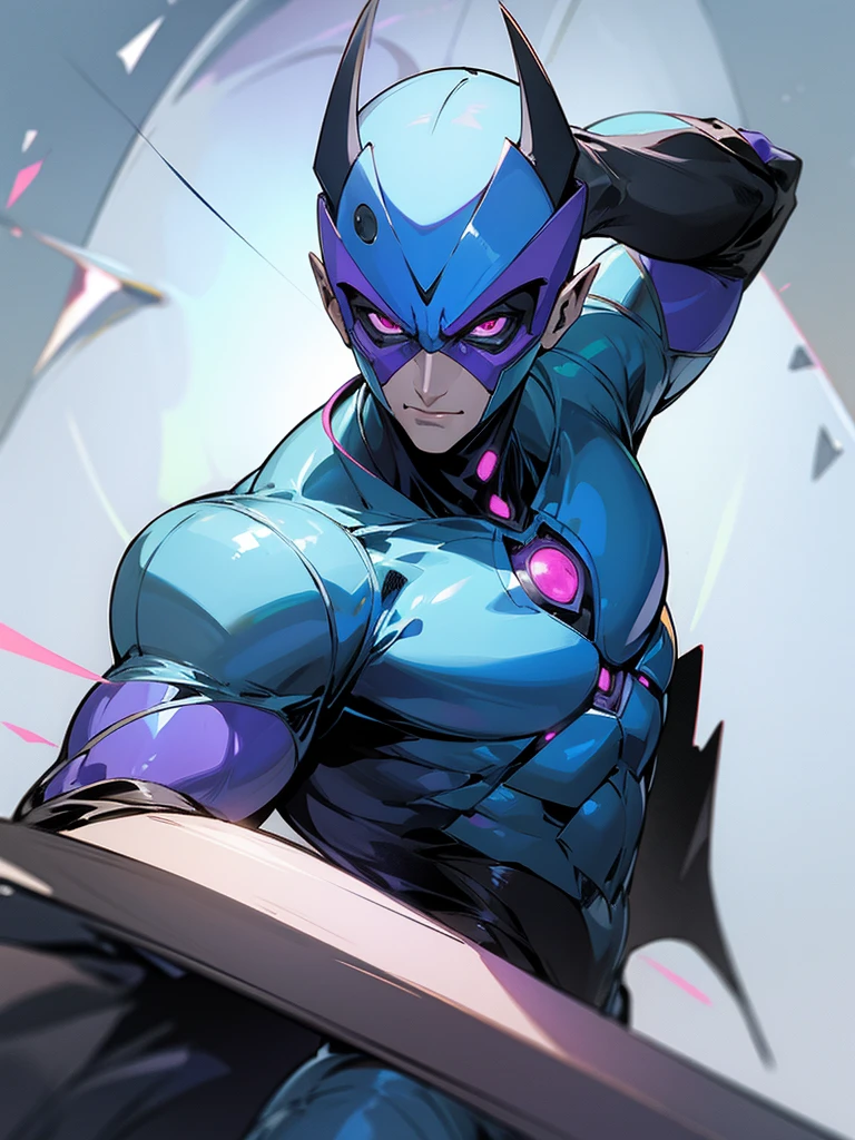 Humanoid pangoline as a male DC super villain