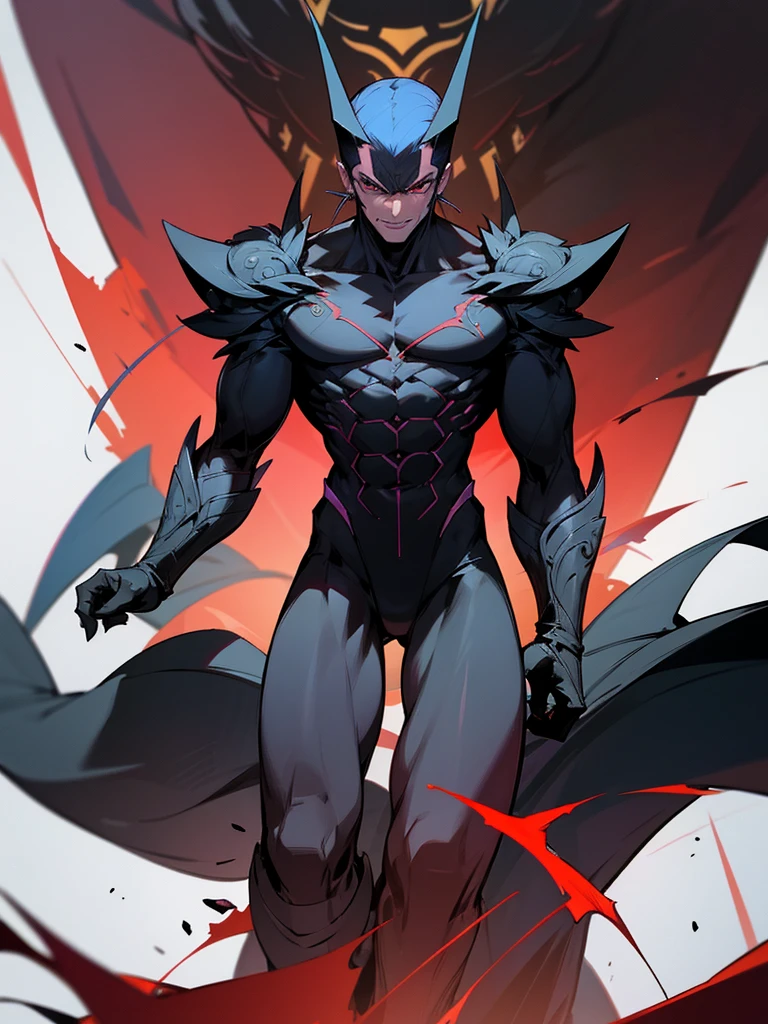 Humanoid black dragon as a male DC super villain