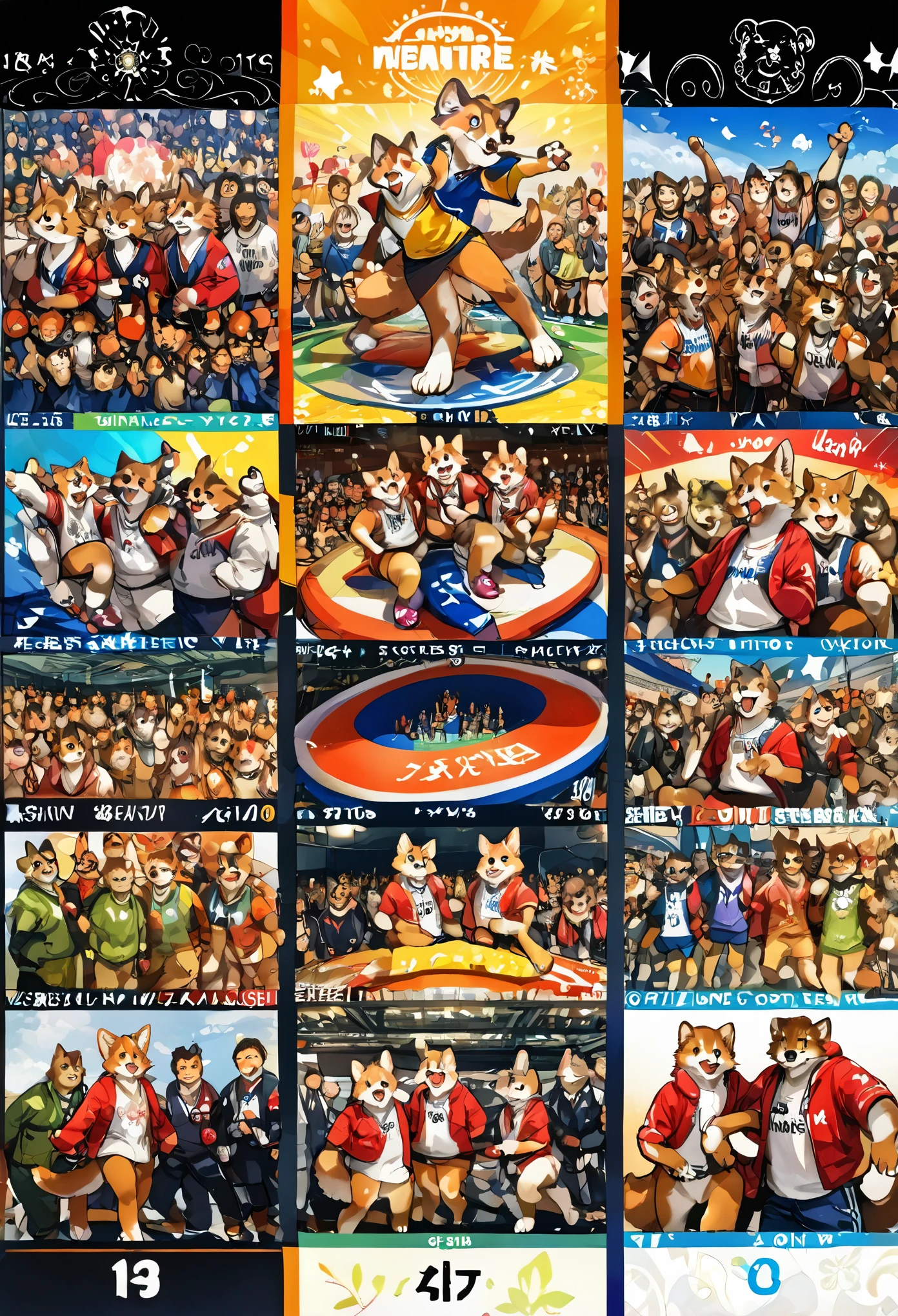 super high resolution, detailed background, World Heritage Site, 6+boys, 6+girls, Happy, joyful, absurdres(Photos of solo travelers)(kemono, furry anthro)cinematic,