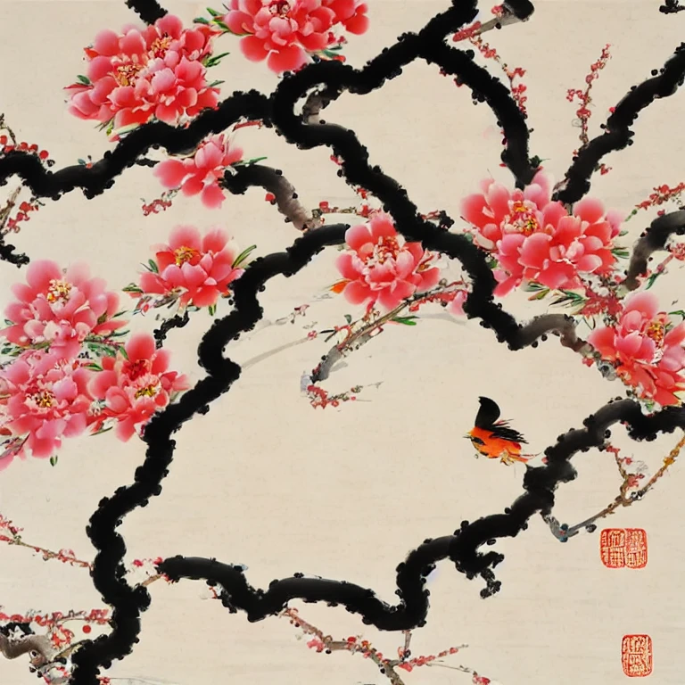 (masterpiece, best quality:1.2), KTH Art - Chinese Paintings, 1 Chinese Paintings picture