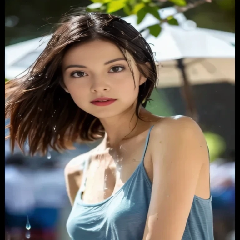 Asian woman in a blue dress holding an umbrella in the rain, Gorgeous Chinese model, Portrait of Sophie Mudd, Cindy Avelino, Gemma Jung, beautiful girl, Japanese model, Female model, 2 4 years old, Picture of Gemma Jung, Ruean Jia is very beautiful.!, Cute young man with a sweet Asian face, beautiful female model, Natasha Tan Masiej Kuziara