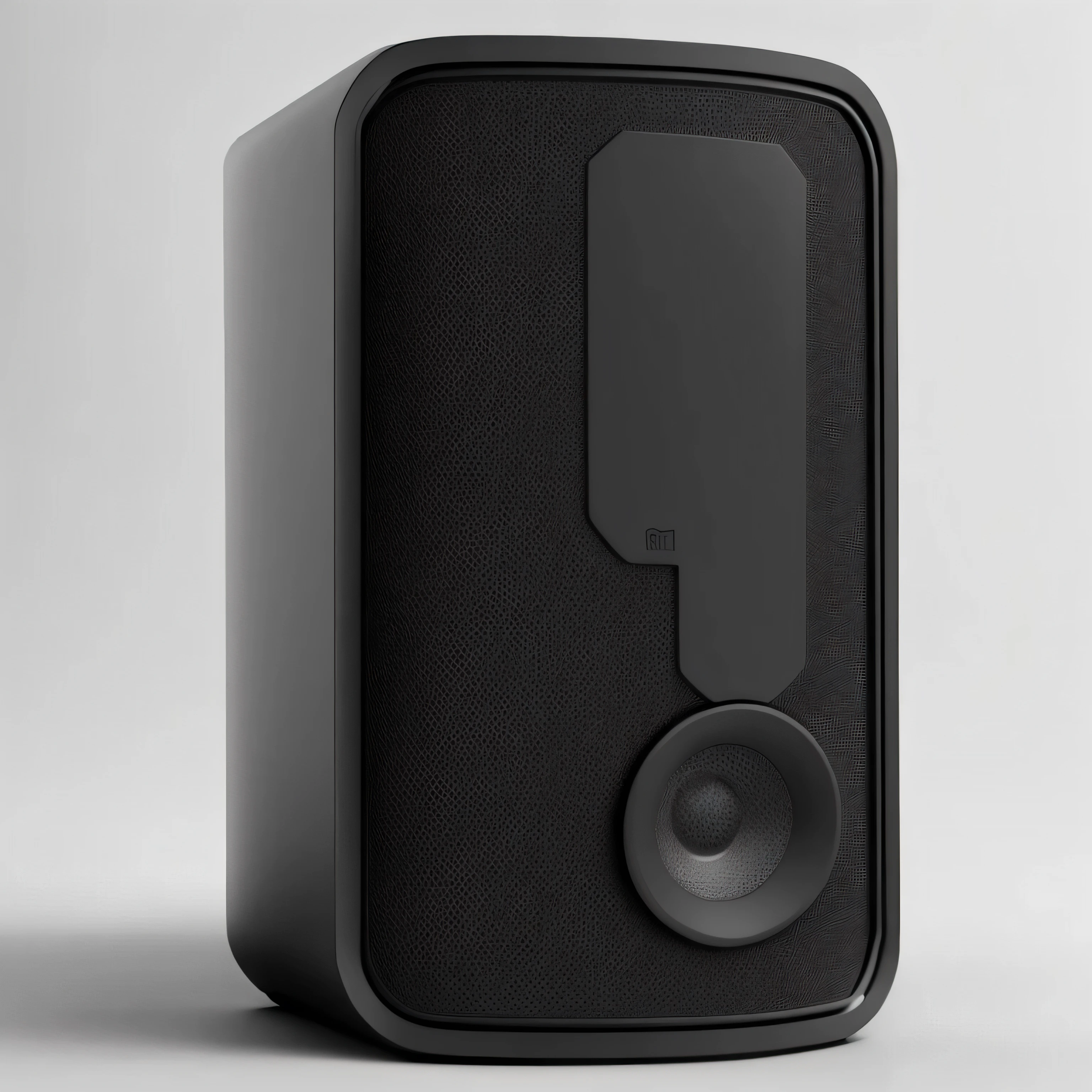 1 Black speaker isolated on a white background.