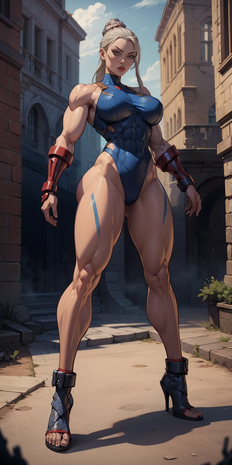 full body standing symmetrical beautiful woman, hyper realistic, 1girl, Asgard, Valkyrie, Lady Knight, correct anatomy, epic fantasy digital art, tmasterpiece, 8k, high definition resolution, detailed drawing, superior quality, epic composition, muscular body, muscular turned arms behind body
