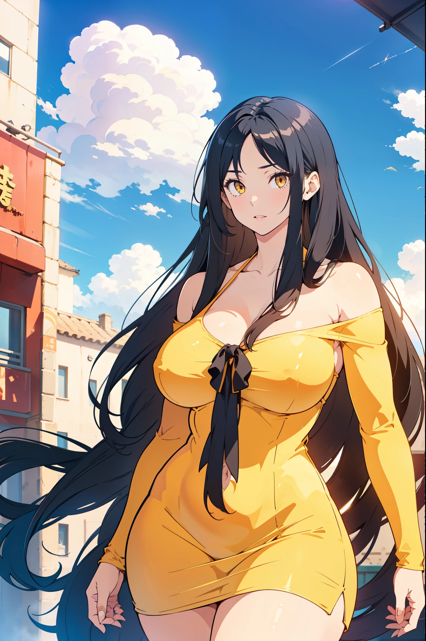 muscular huge breasts thick sunny sky clouds black hair yellow eyes sundress black hair yellow eyes pale skin solo joyful long straight hair long straight hair long straight hair long straight hair long straight hair long straight hair long straight hair long straight hair long straight hair