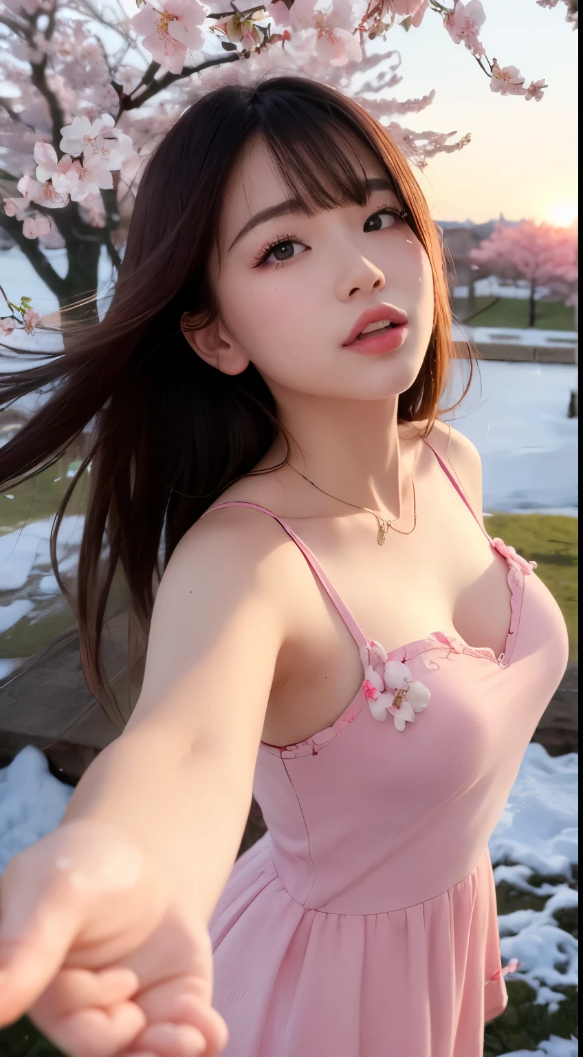 8K、RAW Photos、Highest quality、Super detailed、Super Resolution、Ultra HD、8K壁紙、Amazing details A town of rice fields in the countryside、Bus stop in the countryside、(A 16-year-old high school girl waiting for a bus at a bus stop)、Shining Sun、Blue sky、School bag、smile
((Emphasize cleavage))
(((I can see the flower patterned bra)))
