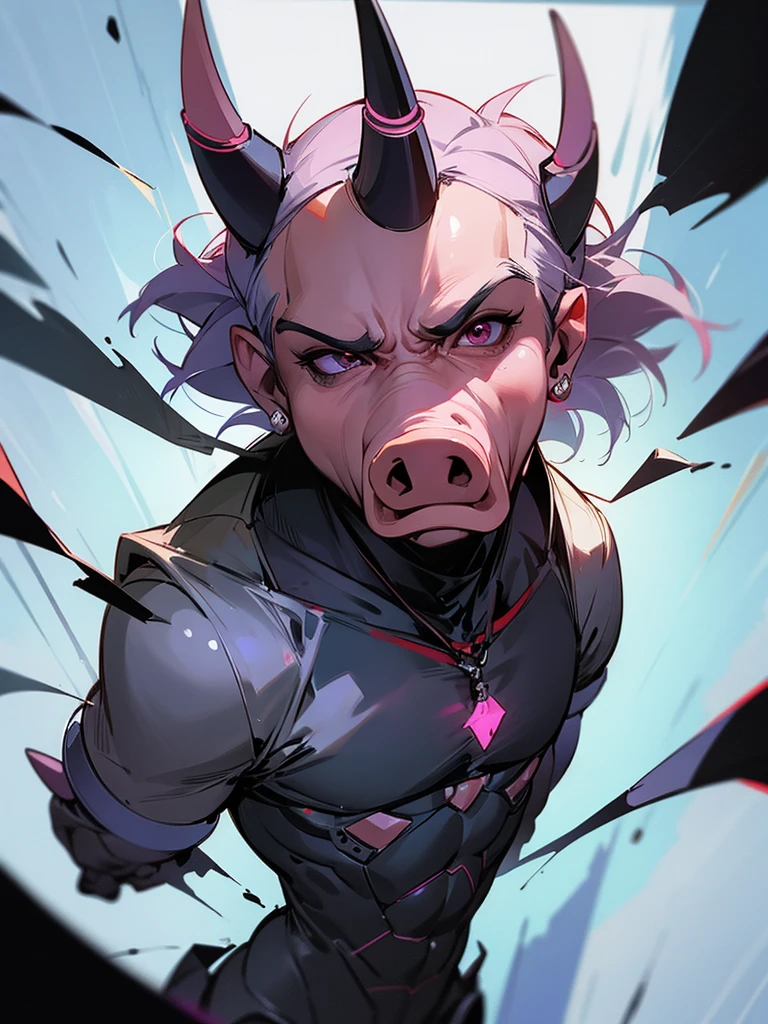 Humanoid pig as a male DC super villain