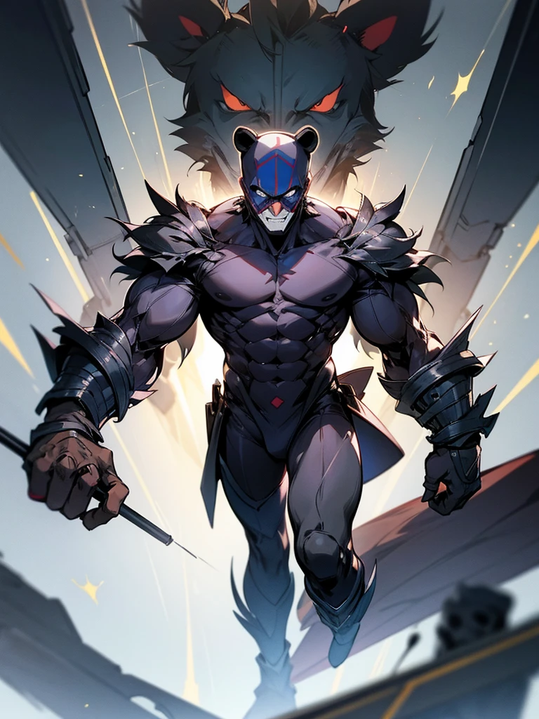 Humanoid bear as a male DC super villain
