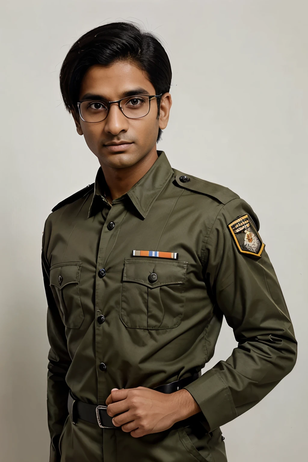 Dibuja a Baljeet Tjinder con uniforme militar