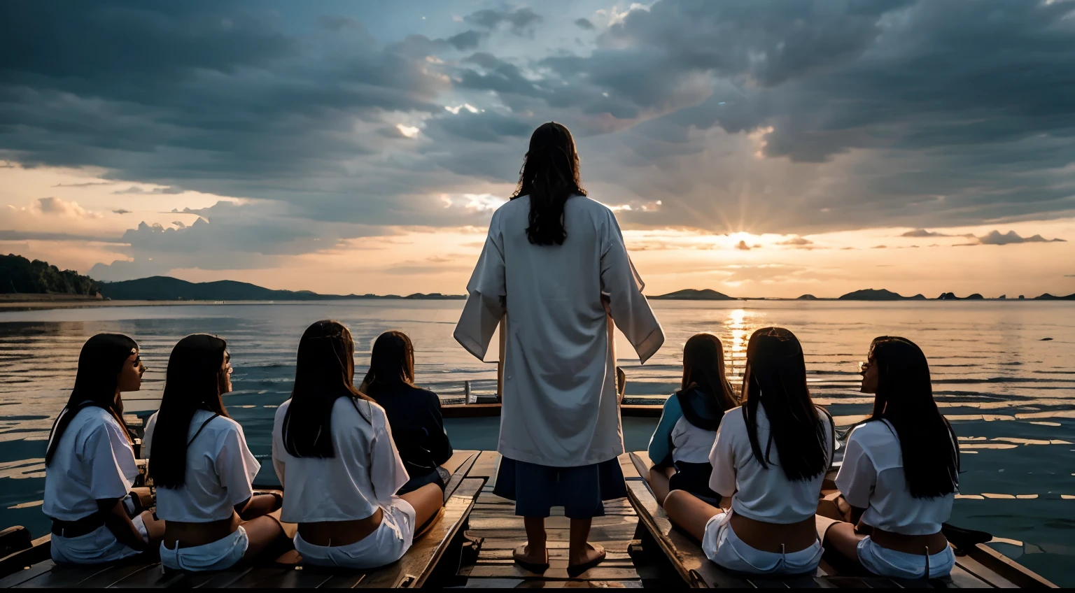 Jesus on the Water with His Disciples