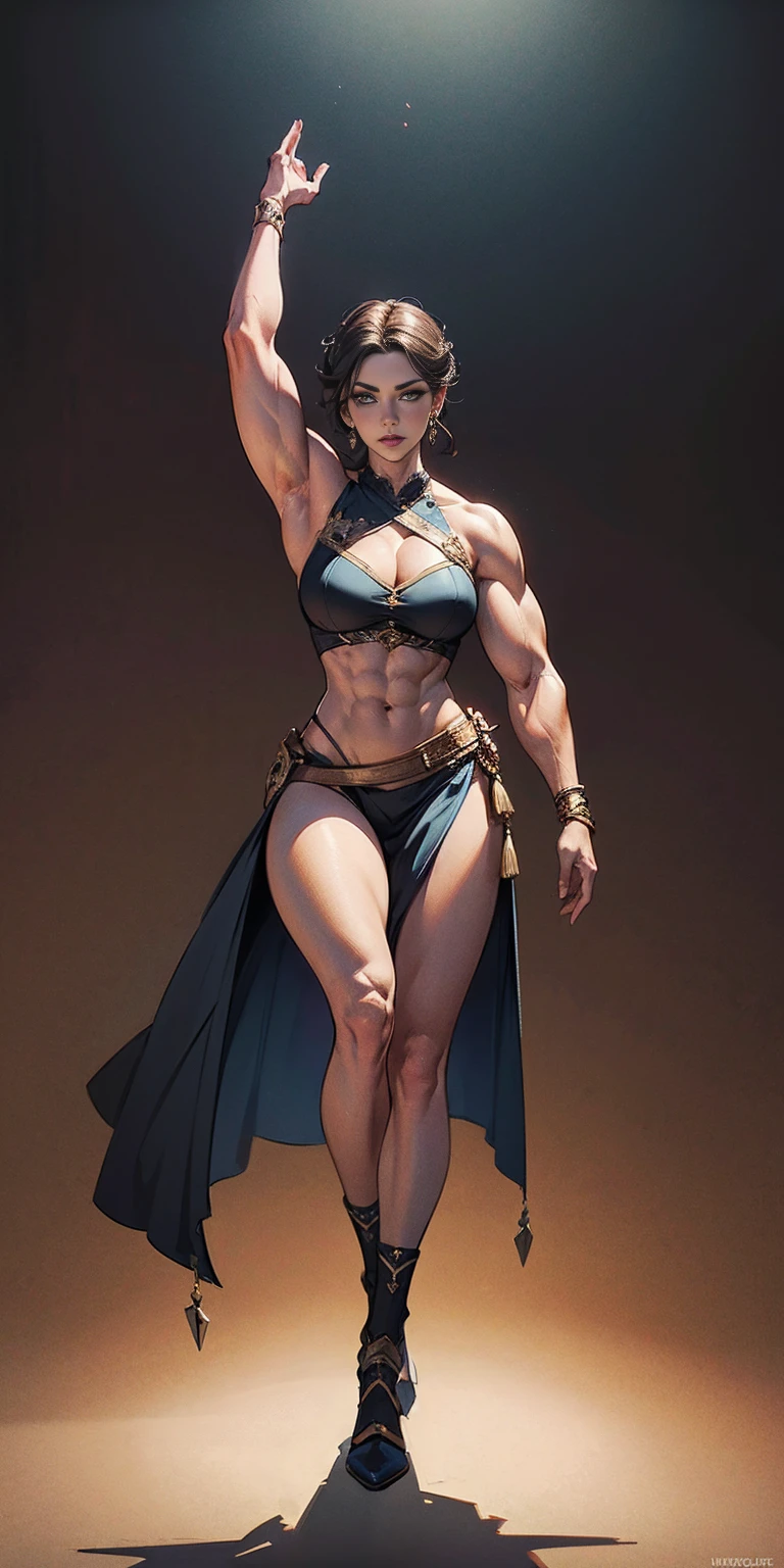 full body standing symmetrical beautiful woman, hyper realistic, 1girl, Asghar, Valkyrie, Lady Knight, correct anatomy, epic fantasy digital art, masterpiece, 8k, high definition resolution, detailed drawing, superior quality, epic composition, muscular body, muscular turned arms behind body