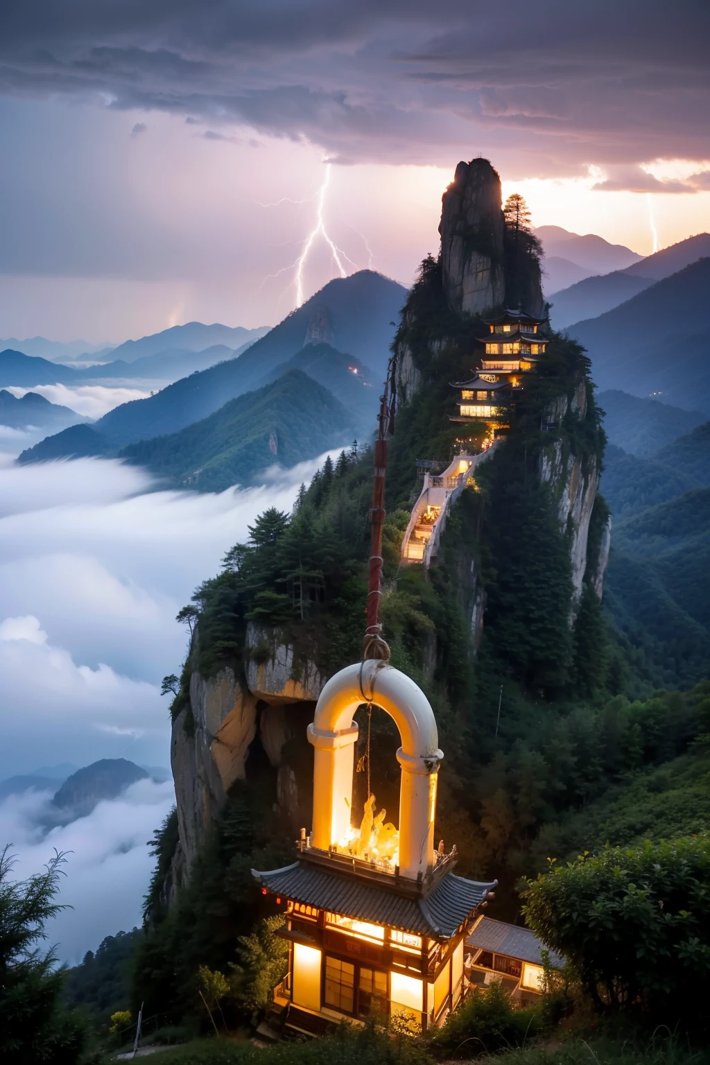 Thunder on Huangshan Mountain,Lightning struck a love lock,The lock is engraved with the names of Zhang Xinyu and Xiaodai.