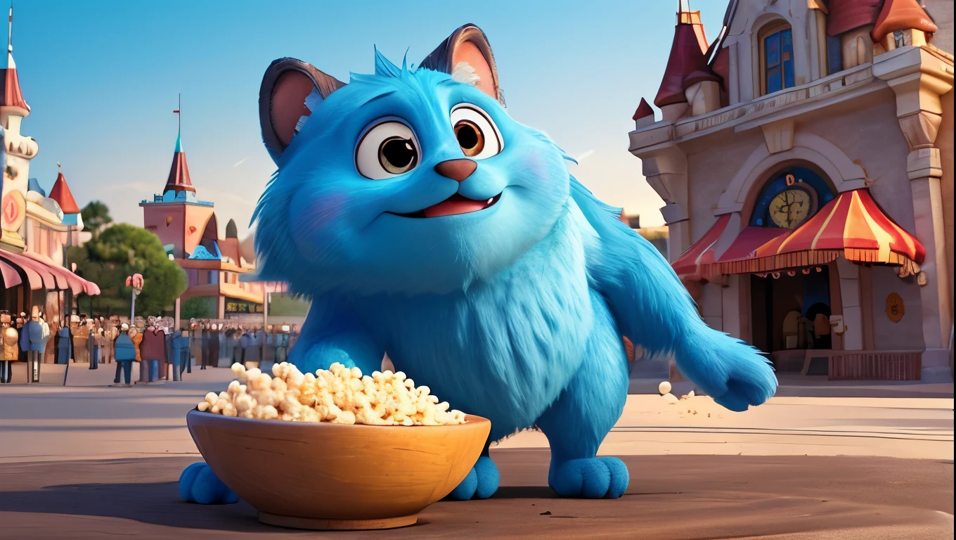 highest quality, highest quality, High-quality illustrations, masterpiece, Ultra-high resolution, Detailed Background, Detailed Background, Popcorn、amusement park, Disneyland, Group shot:0.5, 6+boy, 6+girl, Popcornを持っている、Happy, Joyful, Absurd(Very exquisite beautiful face and eyes)Perfect Anatomy(A photo I took with my friends)(kemono, Furry Personification)Selfie:0.5,