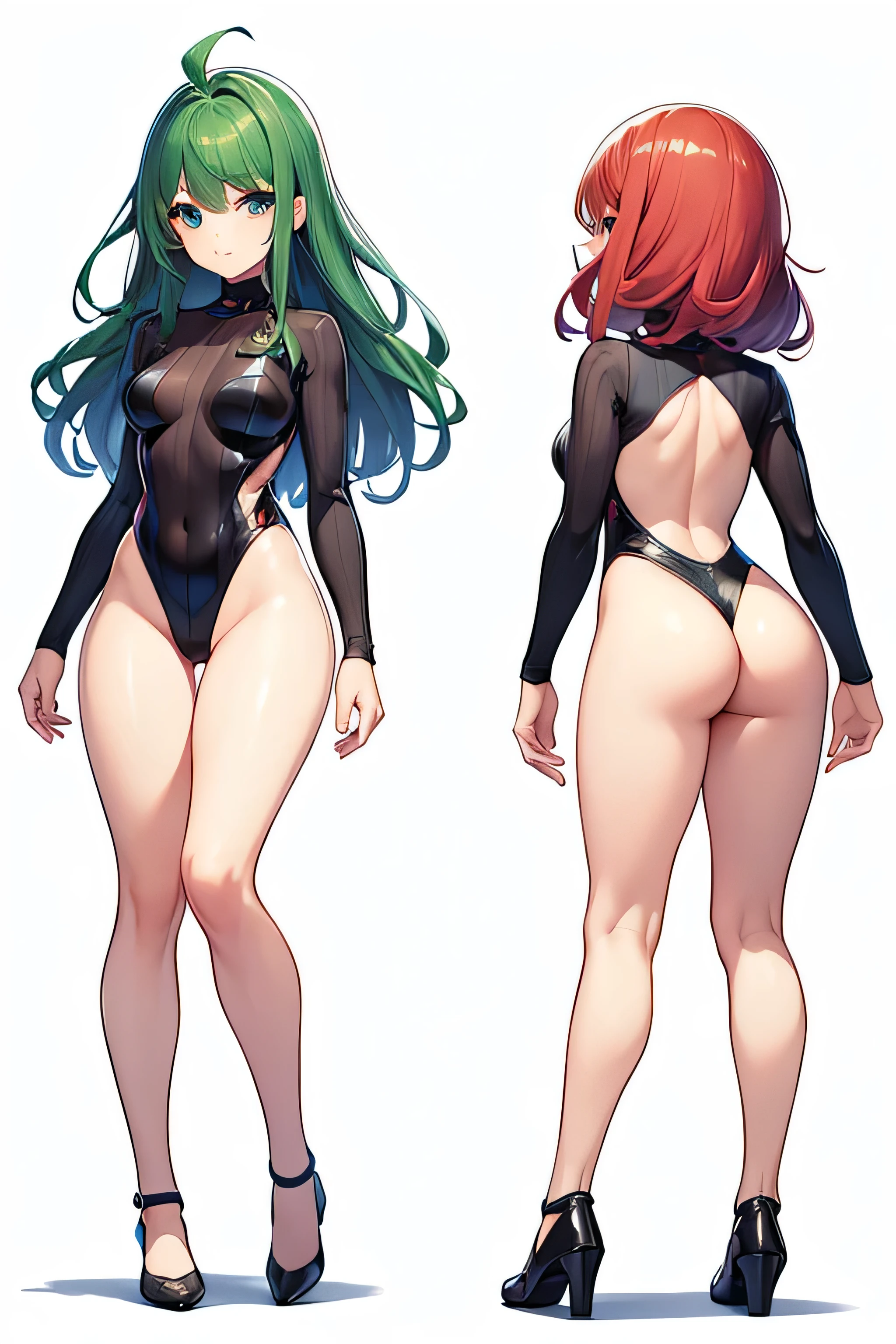 1 garota, cabelos vermelhos, full body view, pixel art, rosto bonito, leotard thong, bumbum amostra.