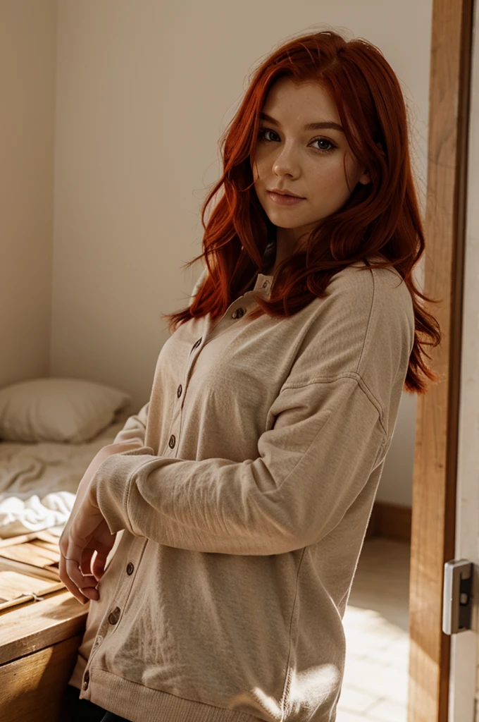 A with red hair