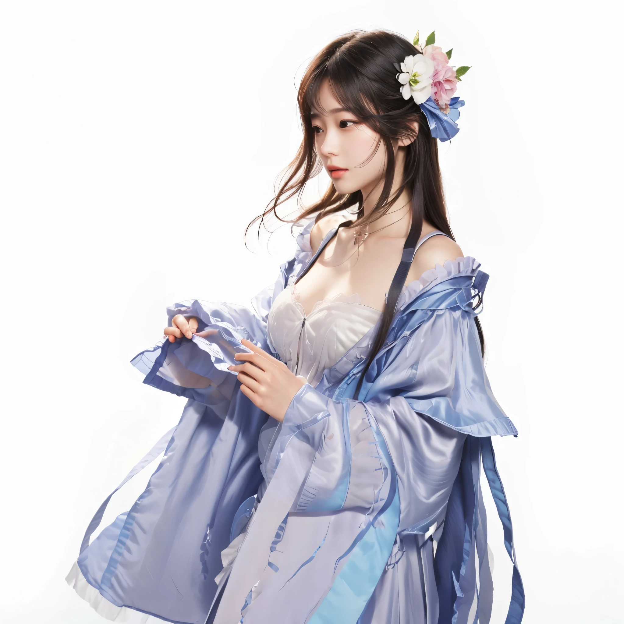 Change to 2.5D realistic style,More delicate facial features