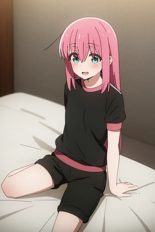 ((highest quality)), ((masterpiece)), (be familiar with), perfect face, indoor, Bedroom, looking at the viewer,
one woman, Hitori Goto,
open mouth, ecstatic expression, blush, smile,
small breasts, flat chest, young girl, , , girl,
long hair, pink hair, light blue eyes, long hair,
Completely naked, Nipple exposed, Sex with a man with a big cock, 膣内ejaculation, semen splashes, Insert a into your, sex in missionary position, , spread legs,