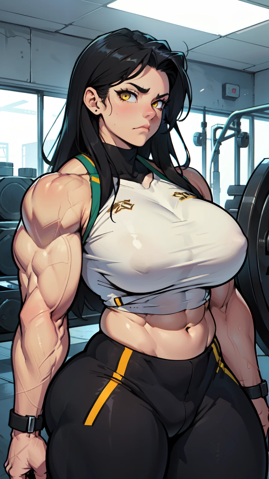 (((muscular girl massive breats))) sad pale skin black hair yellow eyes bodybuilder thick thick thick thick thick thick thick thick thick thick thick thick thick thick thick thick thick thick thick thick skintight