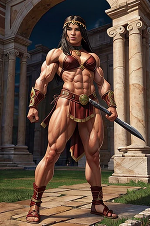 Roman warrio woman muscle 