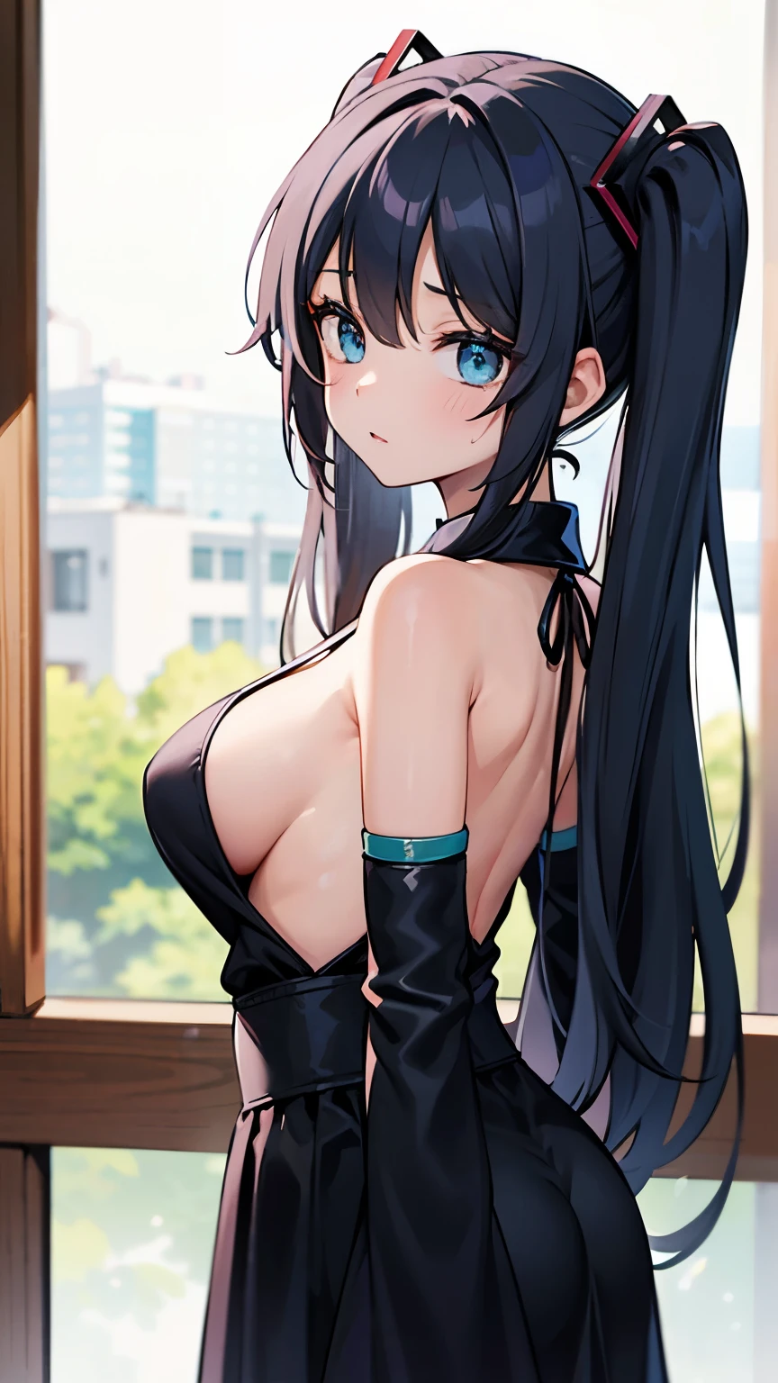 Magnum Opus, Ultra-Detailed, Manga-Anime Image of Tokyo Gambarunob (Version 2) - Miku-Kuro Tokyo Gakusei
The image captures the stunningly beautiful Tokyo Gambarunob (Version 2) character, Miku-Kuro, a Tokyo student, who is a standout member of the Tokyo Gambai band.
Miku-Kuro is depicted in her unique , with her long, wavy black hair cascading down her back, framing her delicate, extremely detailed face. Her almond-shaped blue eyes, tinged with a hint of shyness, convey an aura of.