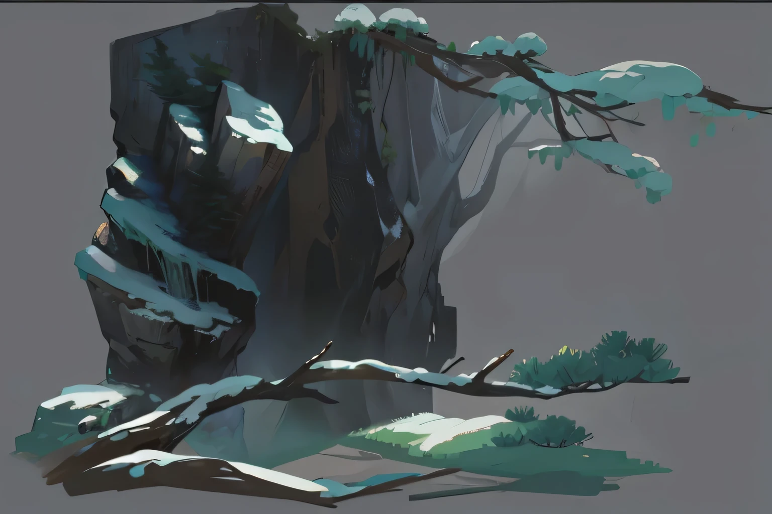Plant-like life made of flesh and bones，cedar，Pine and cypress，Snow Mountain，pine
