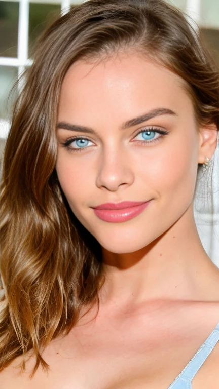 Very beautiful  blonde,  , , light blue eyes, highly detailed, 29 years old, slim, innocent face, naturally wavy hair, high resolution, masterpiece, best quality, intricate high detail, highly detailed, sharp focus, detailed skin, realistic skin texture, texture, detailed eyes, professional, 4K, charming smile, shot with Canon, 85mm, slight depth of field, Kodak Color Vision, body in perfect shape, extremely detailed, photographer_\( ultra\), photographerrealistic, Realstic, Postprocessing, maximum details, roughness, real life, ultrarealistic, photorealism, photography, 8K UHD