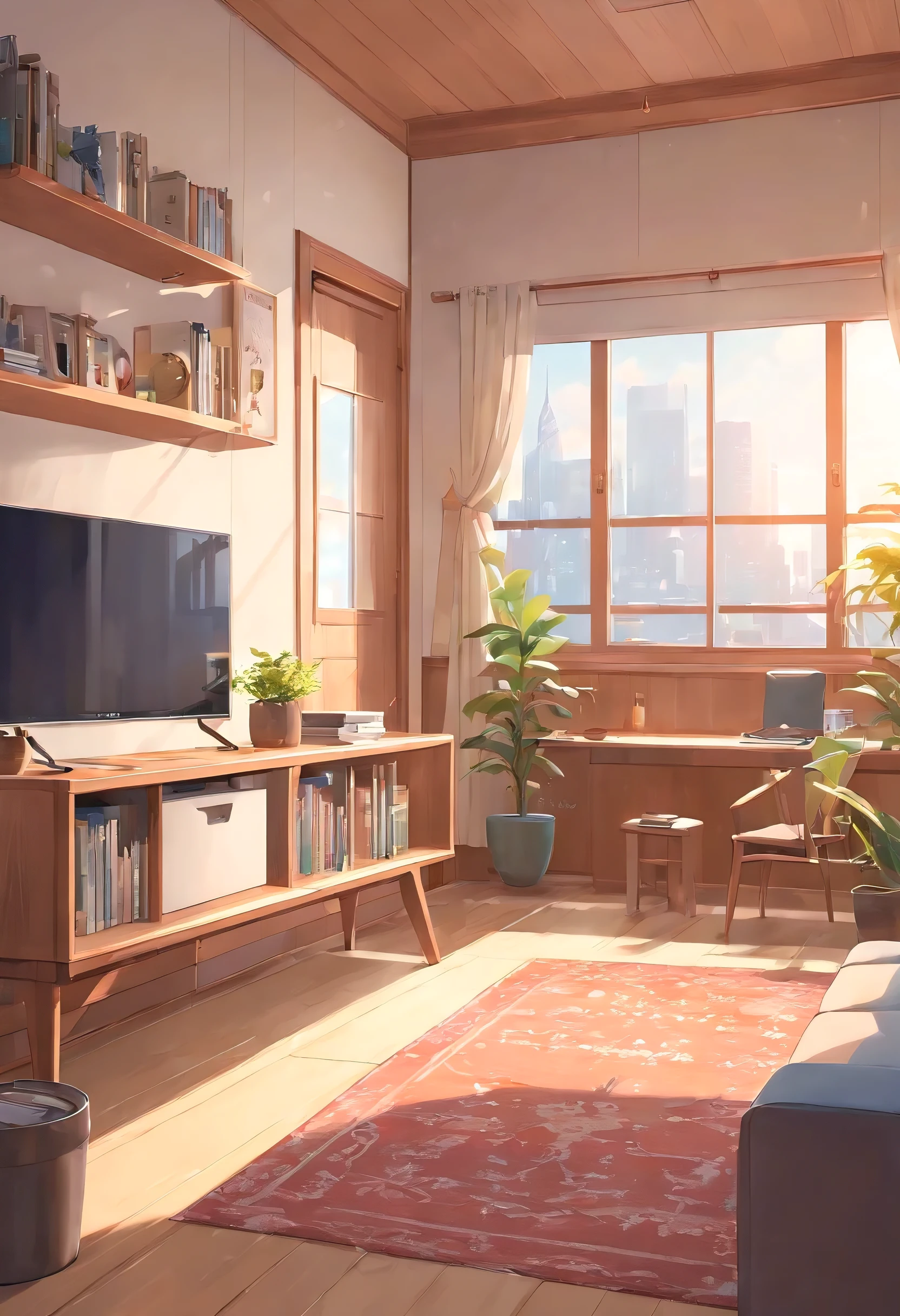 Home living room, Maximalism, There are radiators on the walls，It's snowing outside，Prompts can be generated as follows: "(Best quality,4K,8K,A high resolution,Masterpiece:1.2),Ultra-detailed,(Realistic,Photorealistic,photo-realistic:1.37，The strokes are delicate，Sharply defined),First perspective，Large living room,Clean walls，Less cabinets，The radiators on the wall turn on to emit hot air，modernization，A small amount of wooden furniture，Maximalism,A neat and orderly space,Bright and clean environment,warm and inviting atmosphere,contemporary design,Functional furniture,Minimal distractions,Calm and peaceful atmosphere,Soft color palette,Neutral tones,Simple and elegant style,Smooth lines and shapes,Intentional and purposeful arrangement，peacful,Visual harmony,Meticulous attention to detail,Inspiring and motivating environment,Peace of mind,Quiet and peaceful environment,A harmonious balance of function and aesthetics,Superior workmanship and quality,Clear and uncluttered space,Great for intellectual pursuits,There are no distracting or unnecessary elements,Clean and refreshing appearance,Compositions that are cohesive and visually appealing,The harmony of the subject with its surroundings,serene and inviting atmosphere." Be aware of： 1. Do not include any explanatory 2. tags and commas","Separate 3. Tags are ranked from highest to lowest importance 4. The tag does not contain quotation marks""