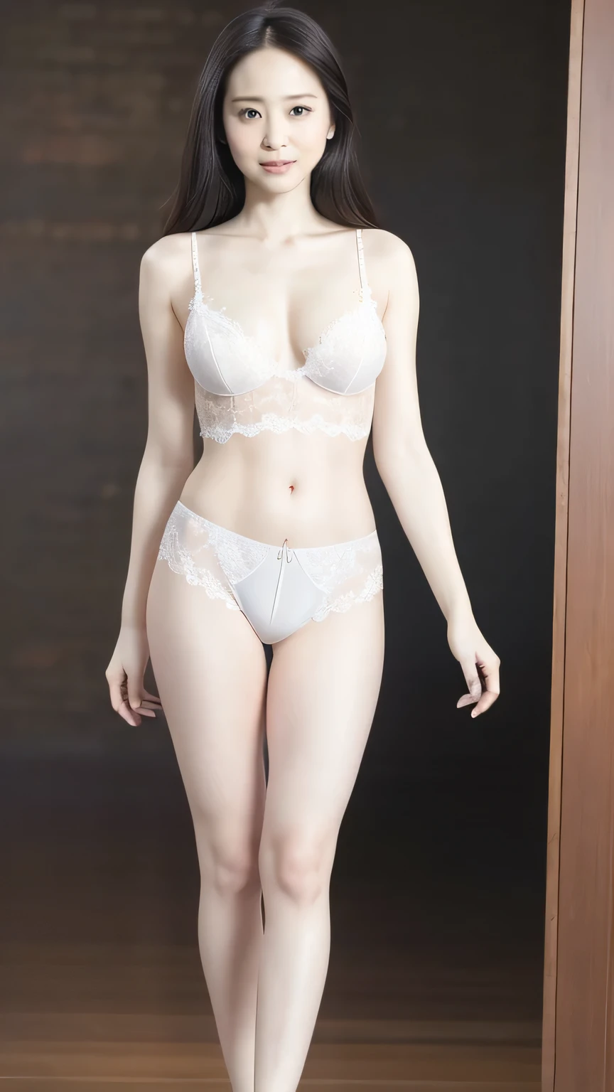 raw photo, dynamic pose, short wavy hair, 1girl, pale skin, delicate face, intricate details, casual streetwear, huge breasts, (small waist, (wide thigh gap):1.2), ((wide legs):1.2), white background, masterpiece