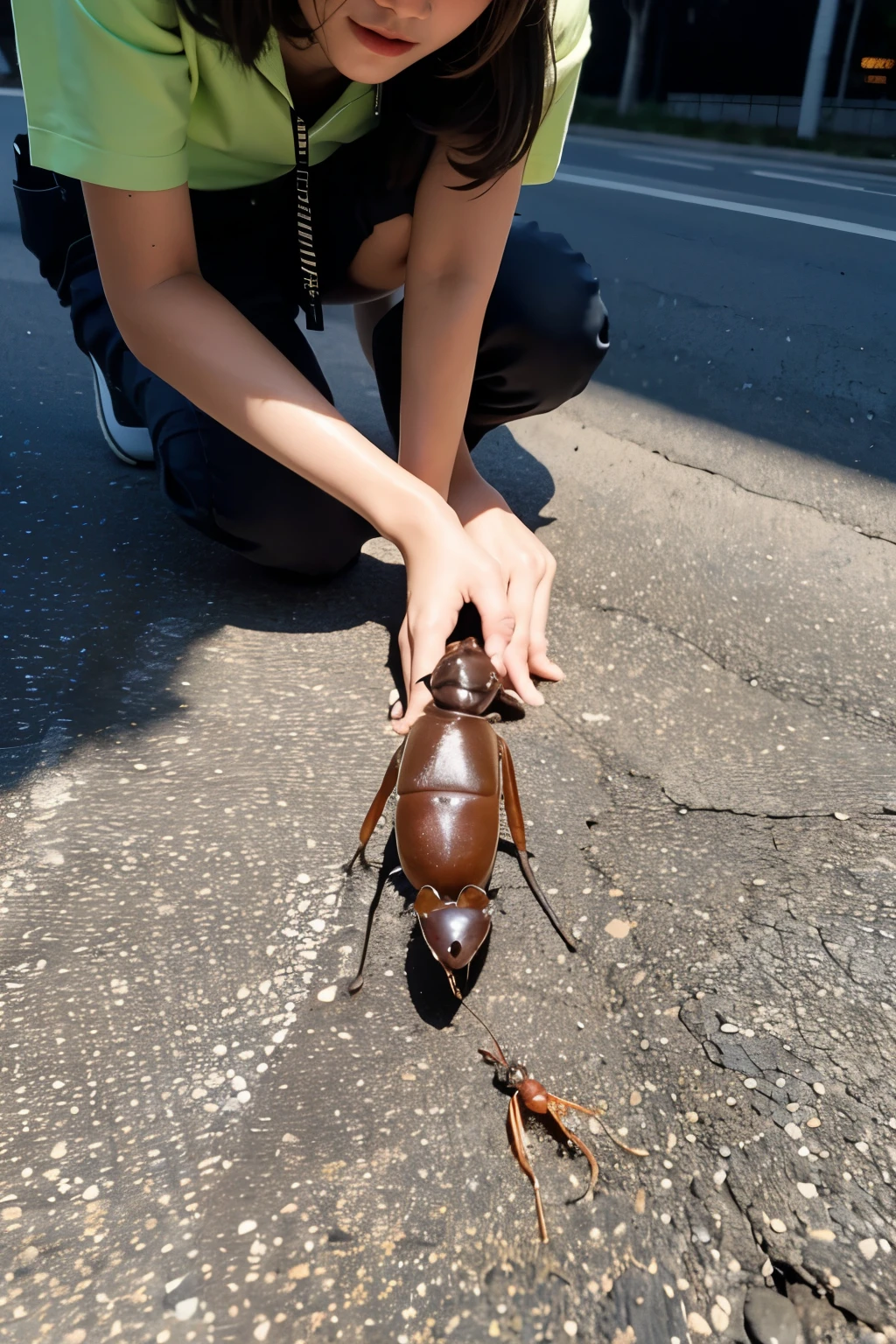 A young female employee walked too slowly and accidentally stepped on an ant and died.