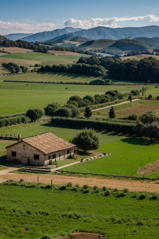 Una granja en el campo 