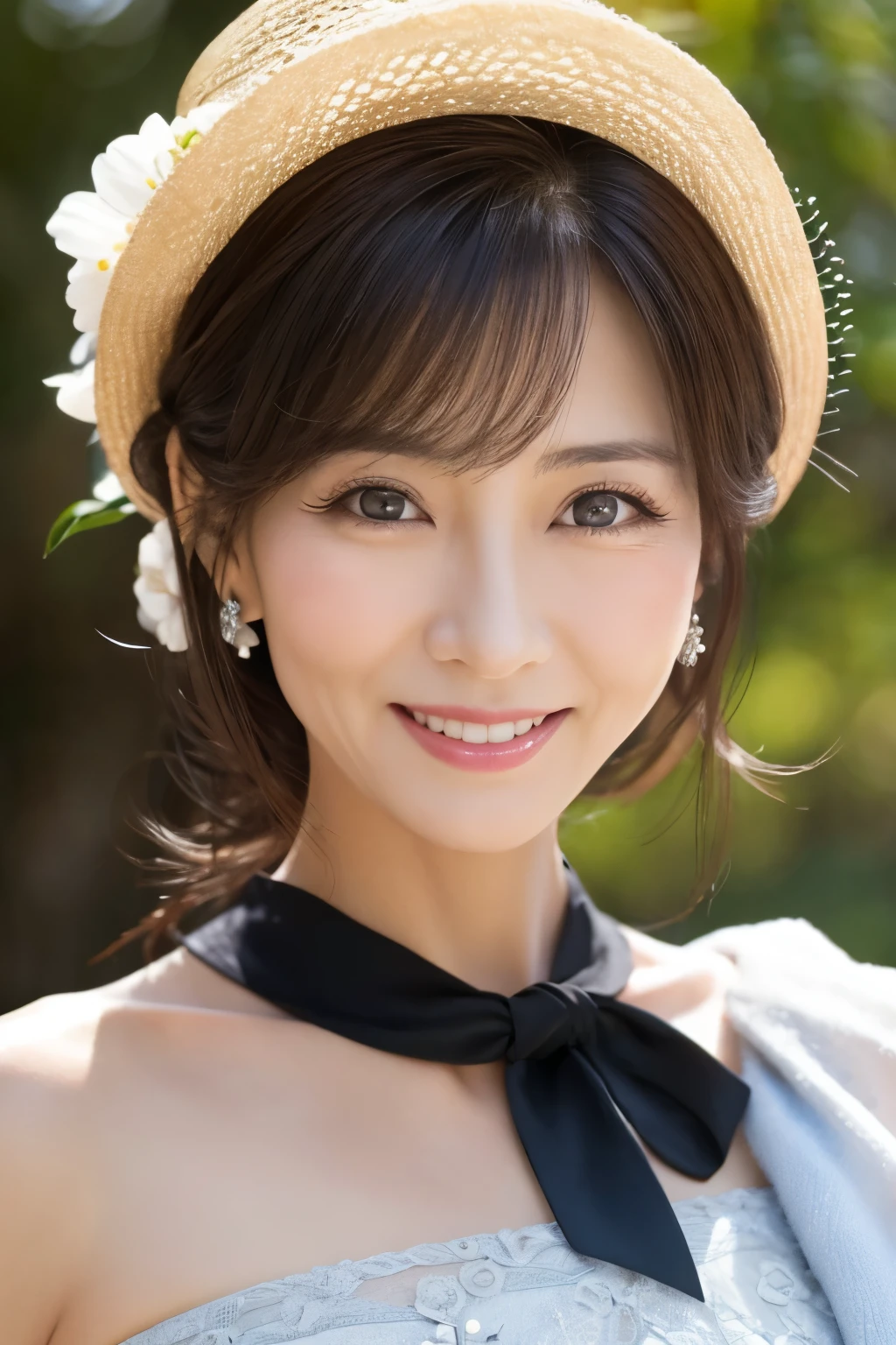 60 years old、smile、Lady、Elegant、Elegance、Shining eyes、stare、