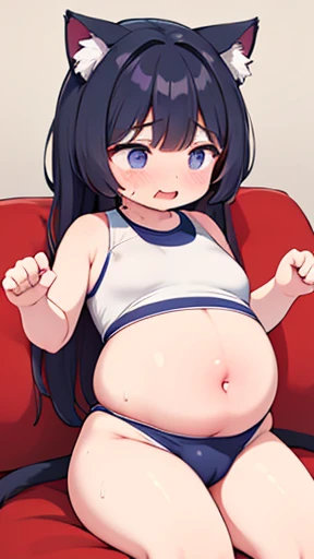 Cat ear、work、Looks very painful、Small face、adult、Very embarrassed look、(Big Breasts)、Very impatient、Trembling、Sweating、Are pregnant、disease、abdomen、abdomen、Wearing a competition swimsuit、Show only your belly、Last month of pregnancy、1One navel、Sitting on the sofa、(((Giant belly)))、(((Big belly)))、Are fat