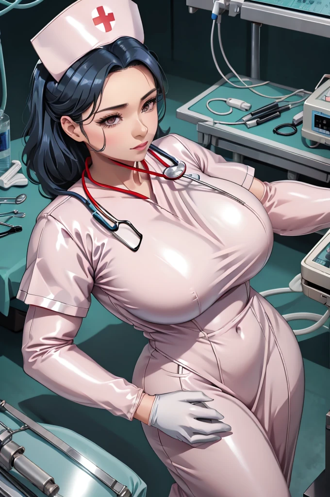 nurse uniform,hospital, latex nurse suit,nurses,busty,elbow gloves,labcoat,black hair woman,red eyes , gigantic ,medical instruments,asian nurse,two nurses,speculum,examination room,oversize ,big ass ,strap on, lay on table ,legs spreaded,giving birth,gyno chair , dentist,Milf,latex,red uniform,oversize breasts.