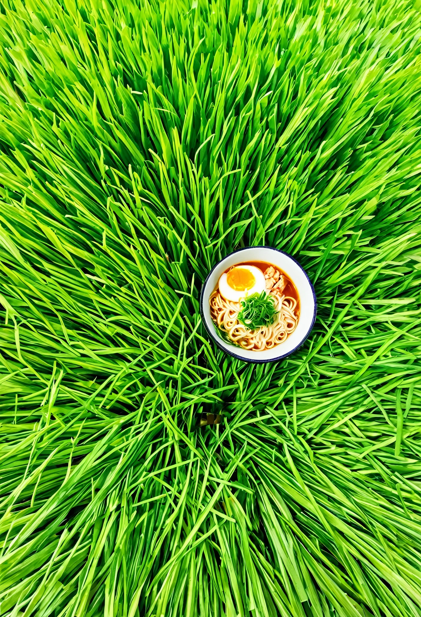 Sushi Ramen to mow the grass