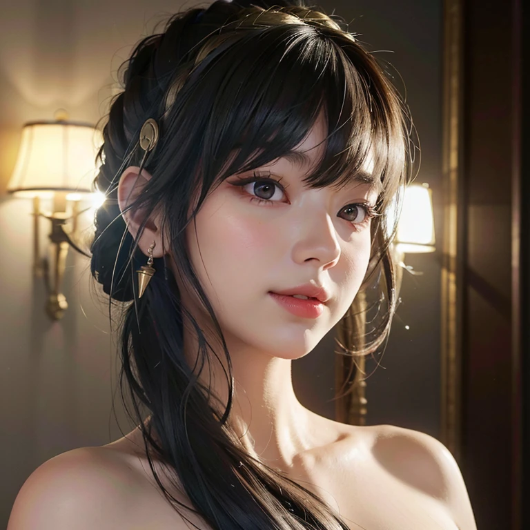 cute girl, 1girl, beautiful detailed eyes, beautiful detailed lips, extremely detailed face and eyes, long eyelashes, long black hair, delicate facial features, looking directly at viewer, best quality, 4k, 8k, highres, masterpiece:1.2, ultra-detailed, realistic, photorealistic:1.37, HDR, studio lighting, sharp focus, physically-based rendering, extremely detailed description, professional, vivid colors, natural lighting, portrait,a beautiful young girl with large, expressive eyes, delicate facial features, and fluffy chestnut hair posing confidently while wearing a Spy x Family Yol Forger costume, the image captured as a high-quality, realistic SLR photograph with exceptional detail, vivid colors, and perfect balance, showcasing the girl's striking beauty and the intricate costume design, the lighting and composition drawing the viewer's attention to the subject's captivating gaze.,She smiles as she brings the food to the family.