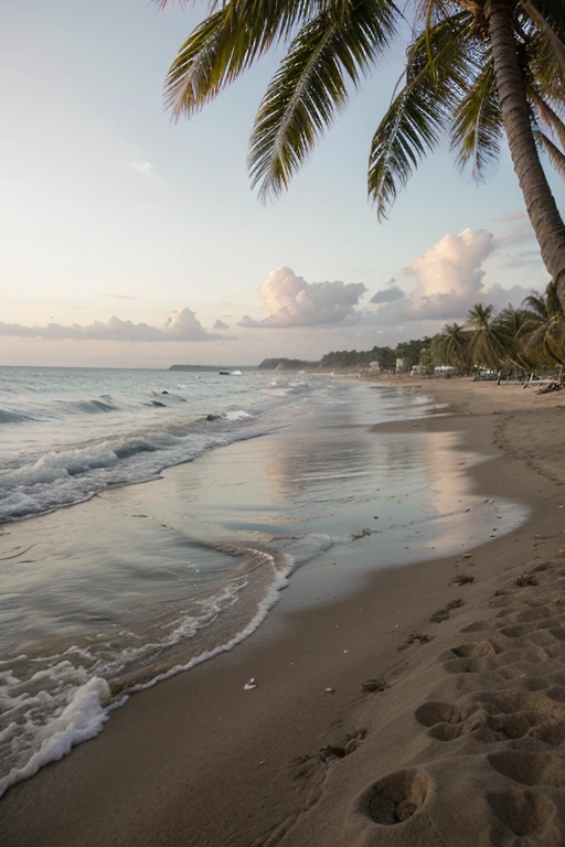 Sea and beach and coconut trees