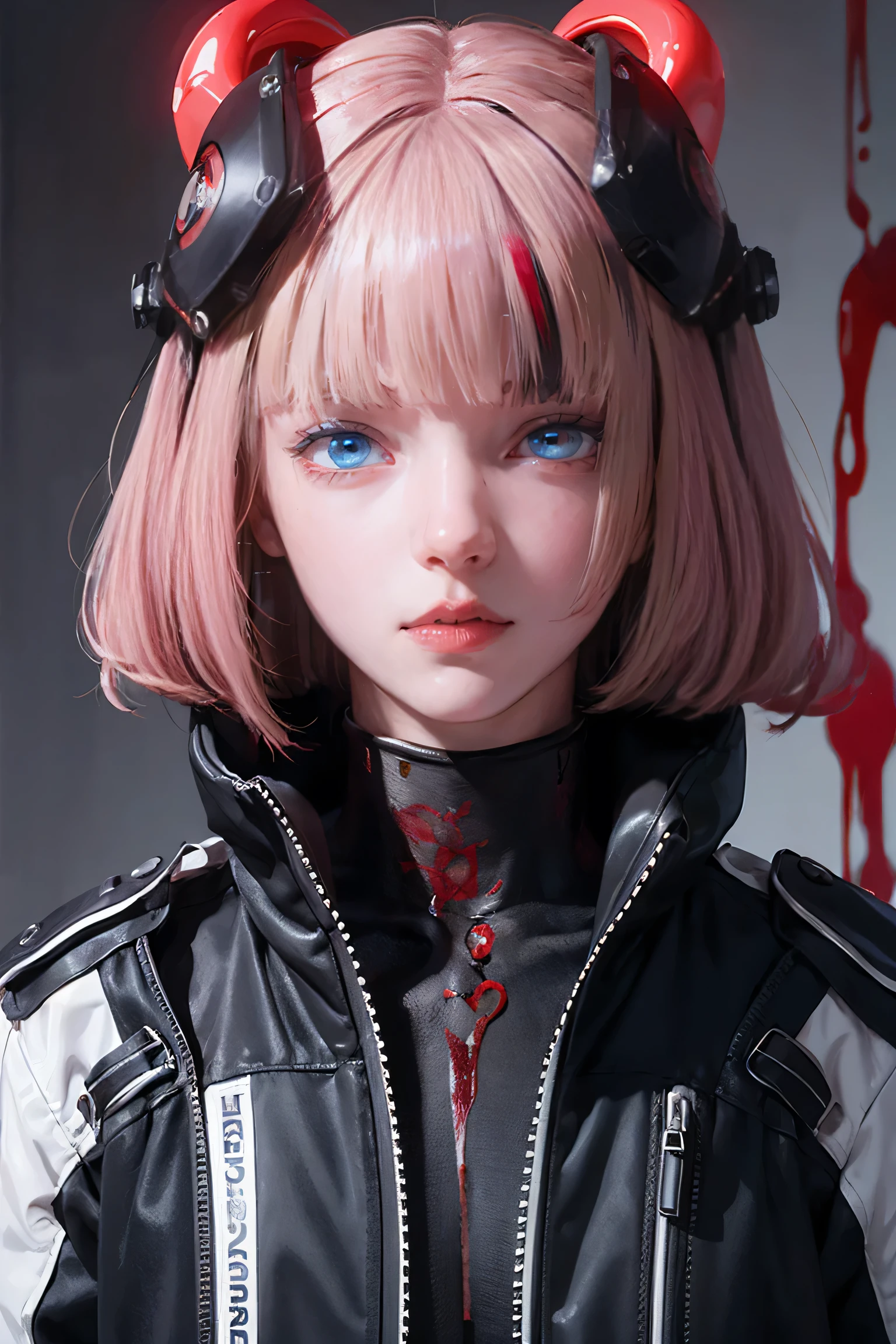 cyber punk_(series) cyber punk_Edgerunners Rebecca_(cyber punk) High resolution spoiler 1girl artificial_Black eye_Jacket Blood Blood_from_eye blood_from_mouth colored_Sclera Color_skin corpse death flower flower_that's all_Eyes are green_hair ((teacher)) jacket mechanical_eye_Tattoo Open_Clothes open_jacket petals pink_Tattoo Red_eye red_Scleral Signature Solo Stomach_Tattoo Symbols_in_eye tattoo twintails twitter_Username White_skin yellow_eye