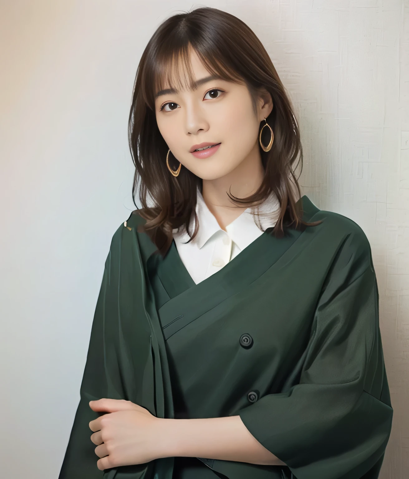 a woman in a white shirt, Famous Japanese actresses,