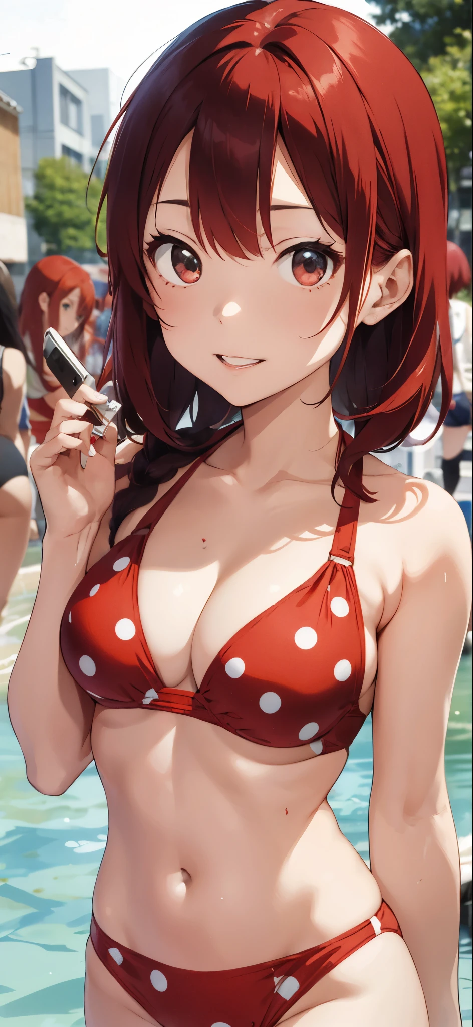 High resolution red haired girl drawn in Japanese anime style、Group of women taking photos in bikinis, Bikini Model, , A young and cute gravure idol, Posing together in bras, Russian and Japanese mix, sakimichan, Asian woman, Wear a red polka dot swimsuit, that&#39;that&#39;that&#39;that&#39;that&#39;that&#39;that&#39;that&#39;that&#39;that&#39;that&#39;that&#39;that&#39;that&#39;that&#39;that&#39;that&#39;It&#39;s hot with the shining sun, Japanese Model, Cute Core, sakimichan hdri, Young Gravure Idol, Chubby