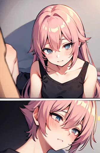Anime boy being seduced by anime girl