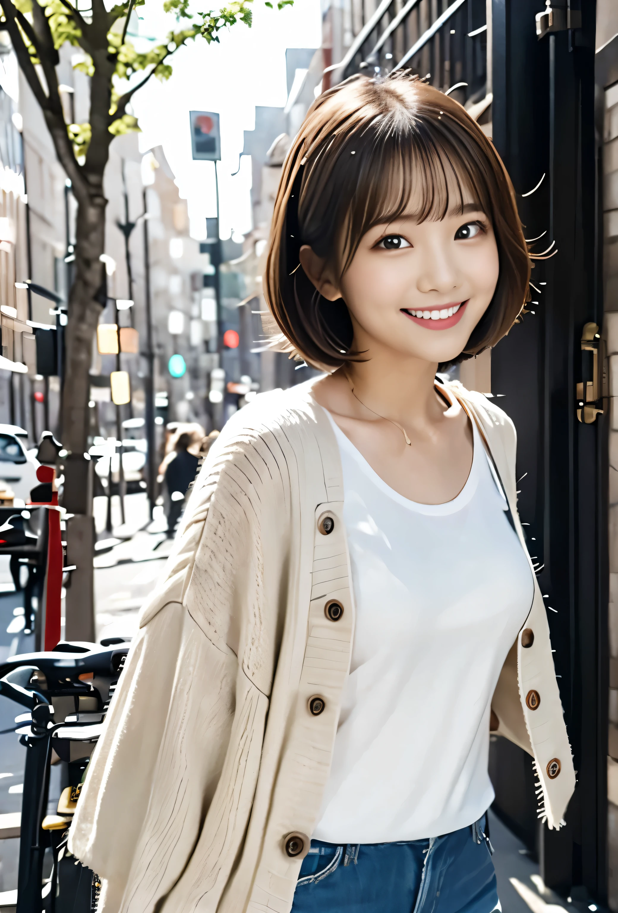 smile、Look to the right