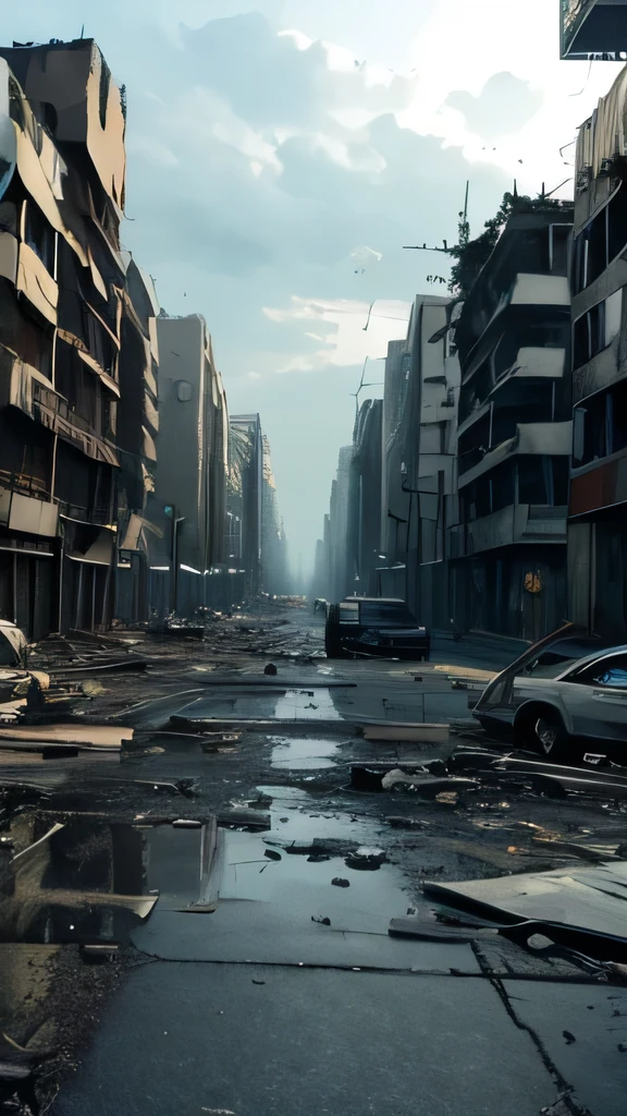 A destroyed city scary 