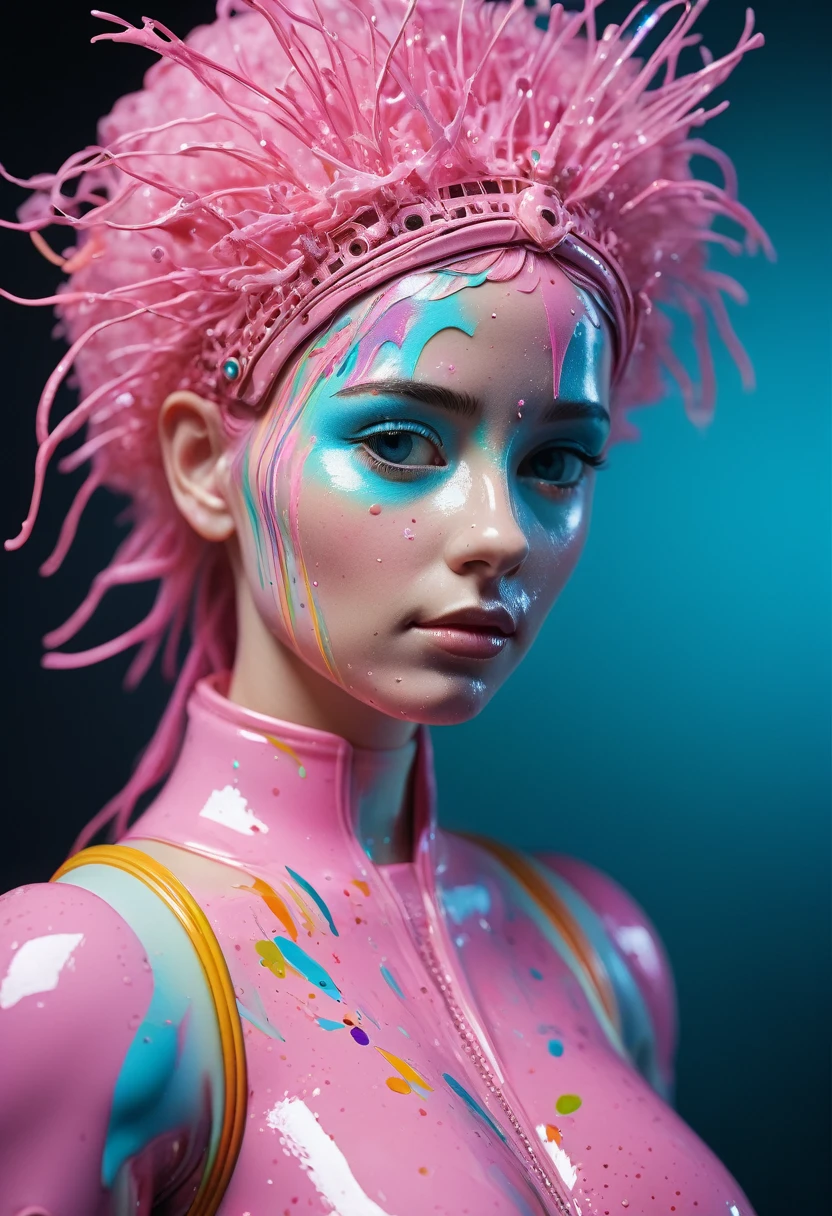 8K, ARTISTIC photogrAphy, best quAlity, mAsterpiece: 1.2), A (potrAit:1.2) Don Bluth Style ASTRONAUT nude pink Toon Doll, full body RAW candid cinema, cyan hair, 16mm, color graded portra 400 film, remarkable color, ultra realistic, sad admosphere, dark lighting, oppressive atmosphere, depressive colors, kodak portra 400, photograph,r, Natural Light, Pinhead lighgts, blur reflection, Brush Strokes, Smooth, abstract, Splatter, Oil On Canvas, rainbow colors, fractal isometrics details bioluminescens : a stunning realistic photograph of wet bone structure, 3d render, octane render, intricately detailed, titanium decorative headdress, cinematic, trending on artstation | Isometric | Centered