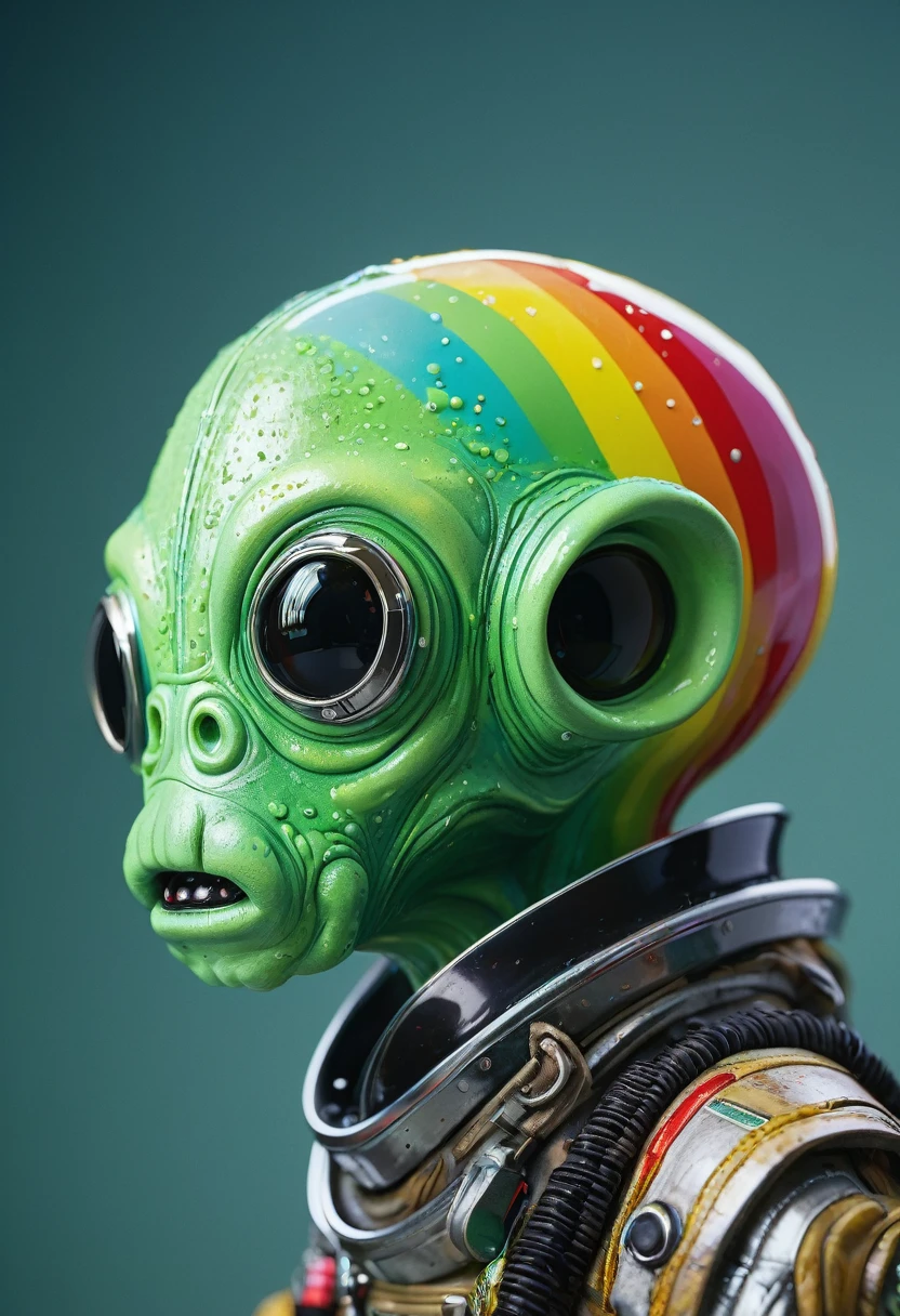 8K, ARTISTIC photogrAphy, best quAlity, mAsterpiece: 1.2), A (potrAit:1.2) Don Bluth Style  ASTRONAUT Cthulhu chrome Toon Doll, full body RAW candid cinema, lightgreen hair, 16mm, color graded portra 400 film, remarkable color, ultra realistic, sad admosphere, dark lighting, oppressive atmosphere, depressive colors, kodak portra 400, photograph,r, Natural Light,  Pinhead lighgts, blur reflection, Brush Strokes, Smooth, abstract, Splatter, Oil On Canvas, rainbow colors, fractal isometrics details bioluminescens : a stunning realistic photograph of wet bone structure, 3d render, octane render, intricately detailed, titanium decorative headdress, cinematic, trending on artstation | Isometric | Centered