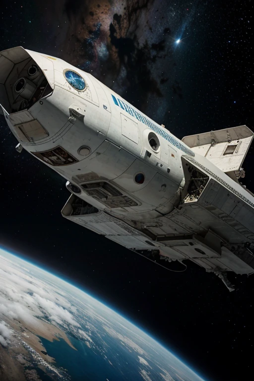 space ship in space