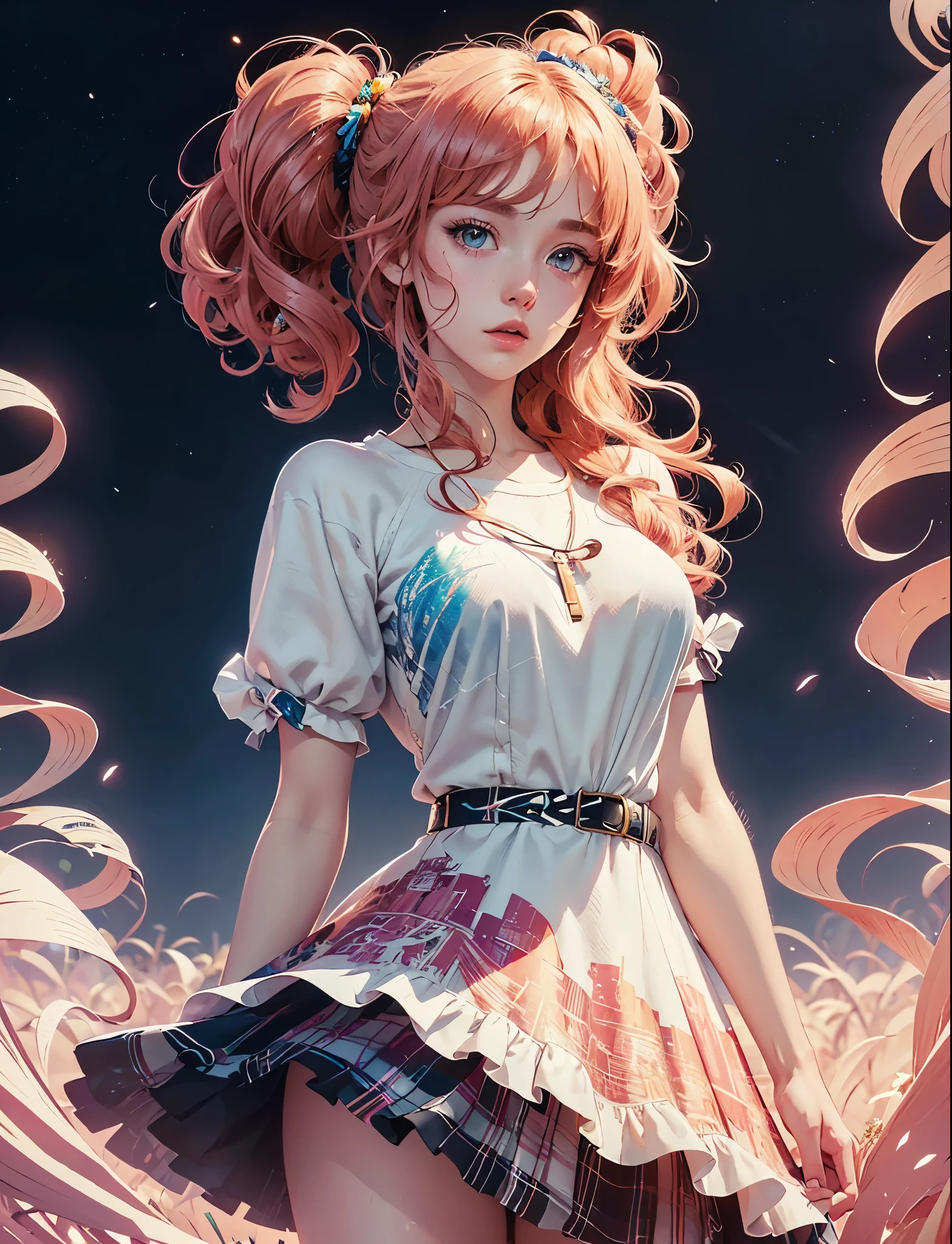 pace girl| standing alone on hill| centered| detailed gorgeous face| anime style| key visual| intricate detail| highly detailed| breathtaking| vibrant| panoramic| cinematic| Carne Griffiths| Conrad Roset| ghibli