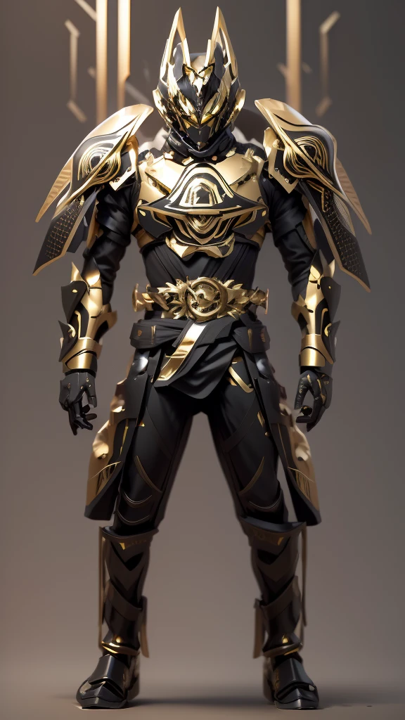 A heavily armored warrior with golden scales, a helmet covered with dragon horns and a hairstyle, 185cm tall, wearing metal armor, pants woven texture, metal combat boots, and standing on standby. The integrity of the picture is not cut edges, the upper body design and accuracy are guaranteed first, the main body is mainly in the Arad style, and there is no relationship between ambient light and shadow. White background --auto --s2