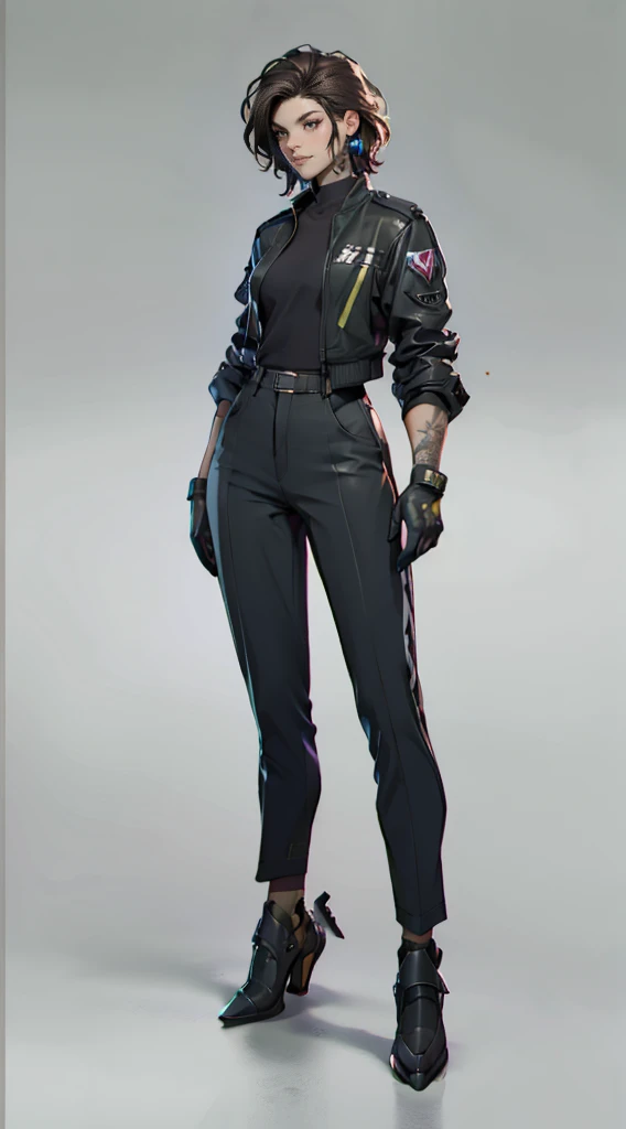 11:23(((Best quality: 1.4))),(Unbeatable masterpiece), (hyper HD),(Hyper-realistic 8k CG)、(dark colored hair) ((( body))), (((1 girl in))), 25-year-old American soldier with perfect body,,Beautiful and well groomed face,muscular body:1.2,detailed solid color jacket, (Pictures from head to thighs), Complex equipment, Dark Green,long trousers,Close-fitting clothes are dark,With white stars and off-white stripes,,,,,Metal electronic parts for armor, Poison tattoos )