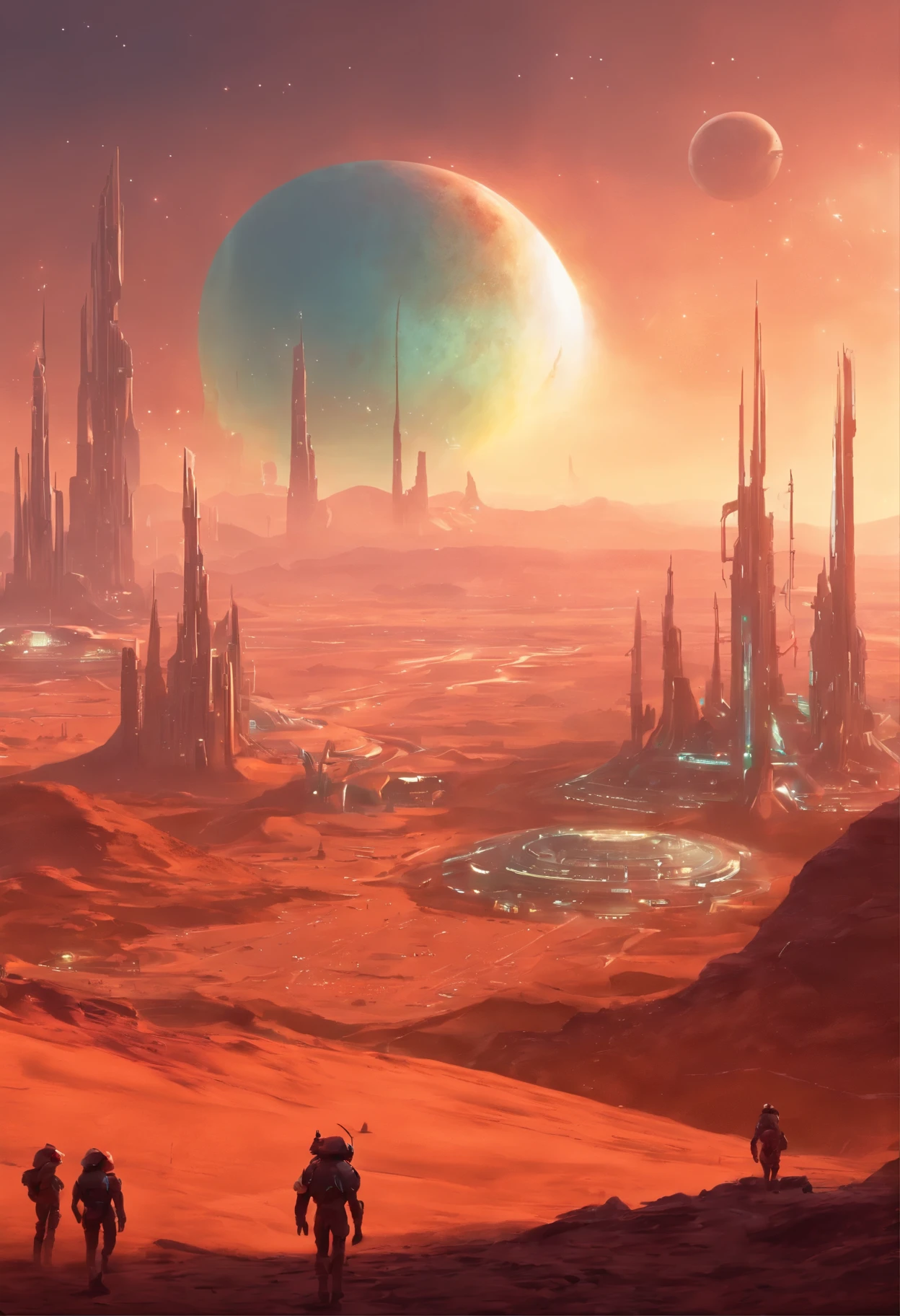 Future Mars Housing、Terraform、Future City, UHD, accurate, best quality, 8k