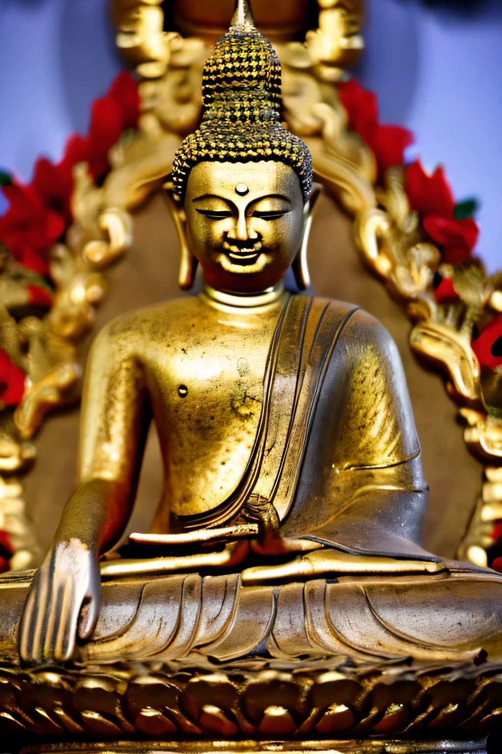 A Buddha statue, Buddha, religious, authentic, high-quality, 8K